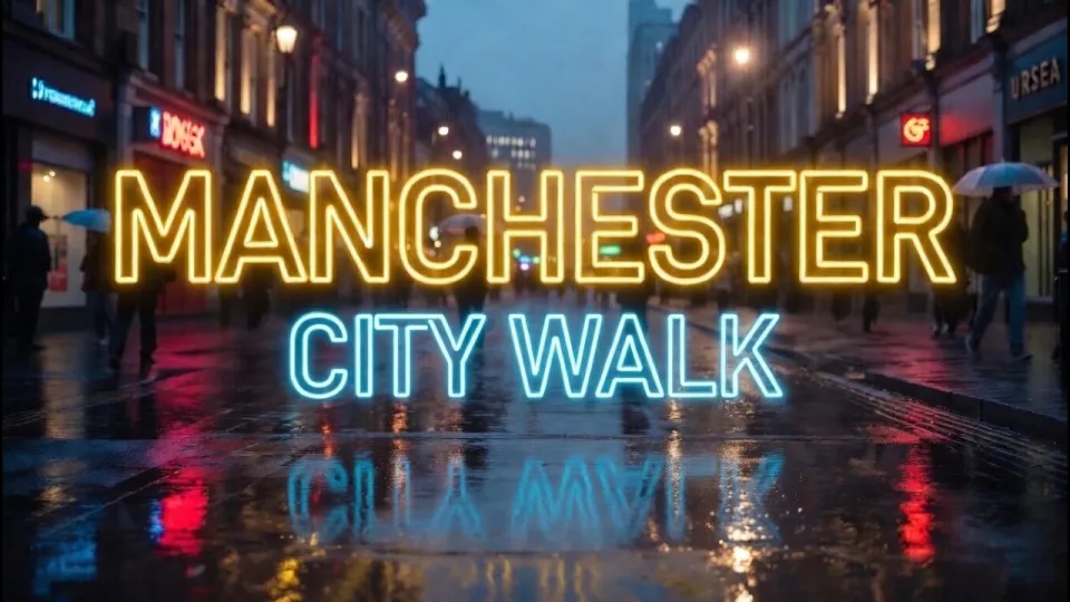 Manchester rain walk in 2026 exploring the city centre's charm and atmosphere